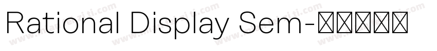 Rational Display Sem字体转换
